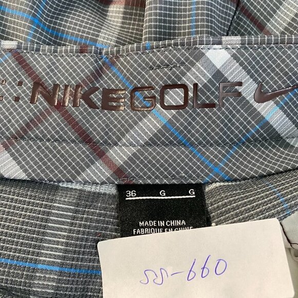 Nike Golf Shorts Multicolored Plaid Polyester Spandex Men's‎ Size 36 - Picture 7 of 10